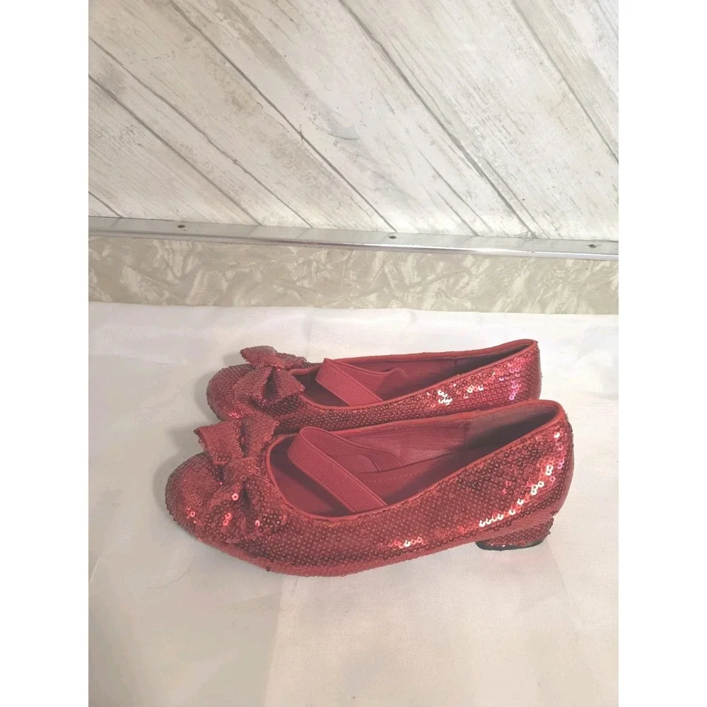 The Wizard Of Oz Size 2 Girls Ruby Red Dorothy Slippers Halloween Costume Judy